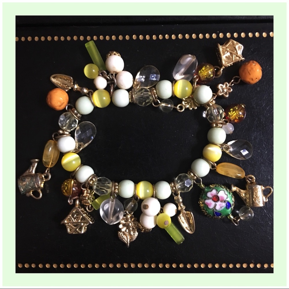 Charming Vintage Garden Charm Bracelet
